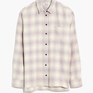Madewell plaid flannel shirt, size M